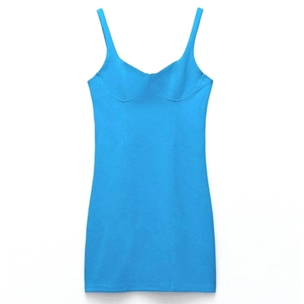 Aqua Blue Bodycon Mini Dress